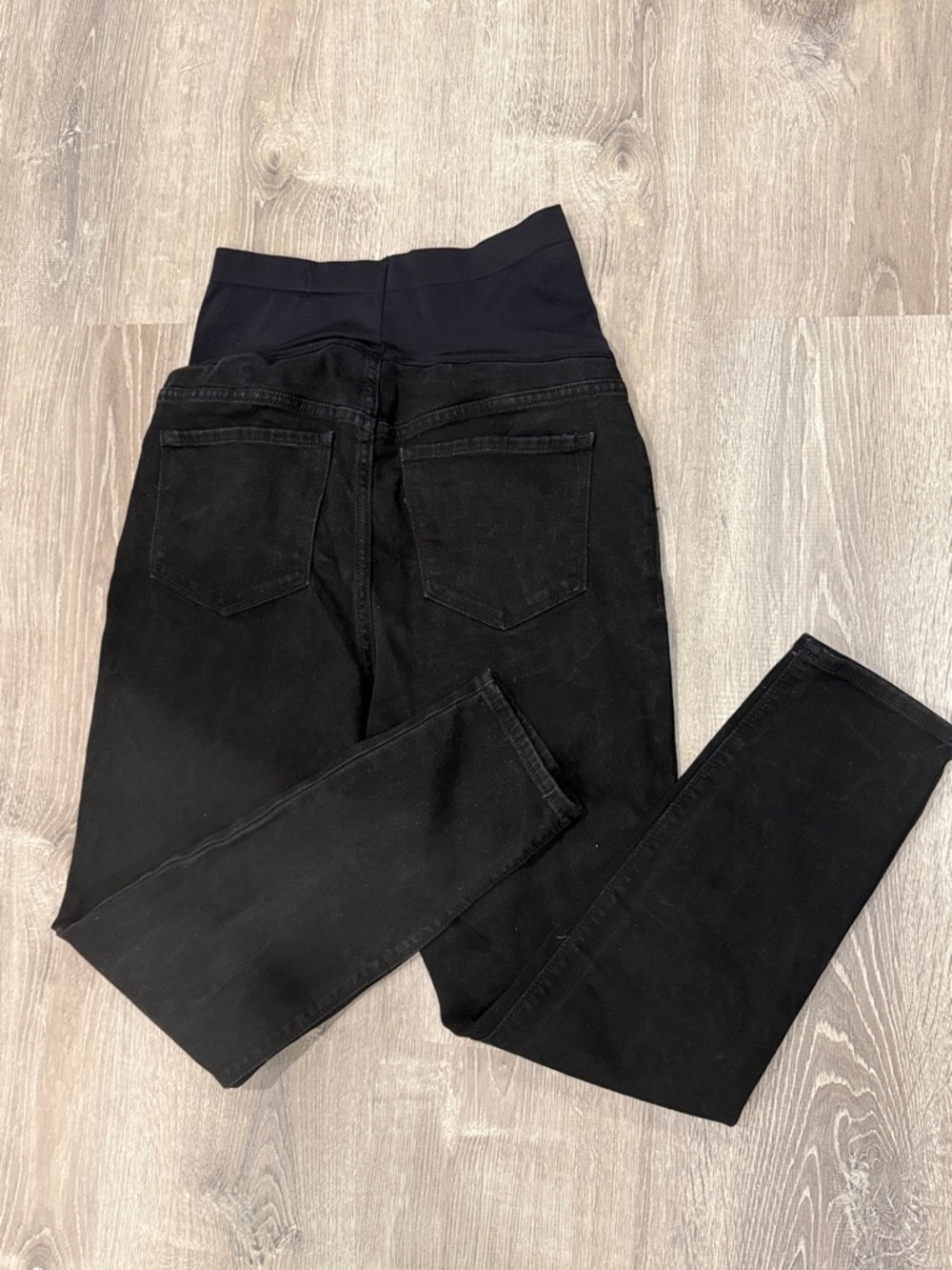 Black Maternity Skinny Jeans with Stretch Waistband, Size 14 - Picture 6 of 6